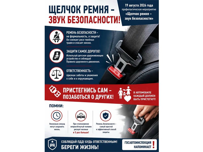 «Щелчок ремня — звук безопасности».